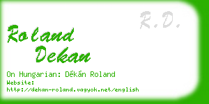 roland dekan business card